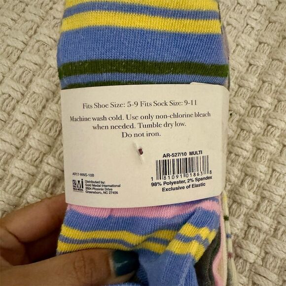 Alexa Rose Women's Ankle Socks 10 Pairs Stripes & Polka Dots - Picture 4 of 4